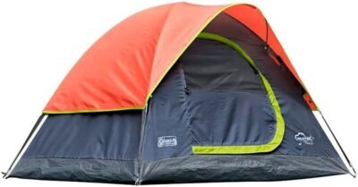 Casa De Campaña Coleman Tulum 6 Personas, Gris Con Naranja