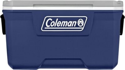 Hielera 70 QT Coleman 5871, Azul Con Gris Y Blanco