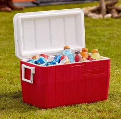 Hielera Chiller 48 QT Coleman 5248, Roja Con Blanco